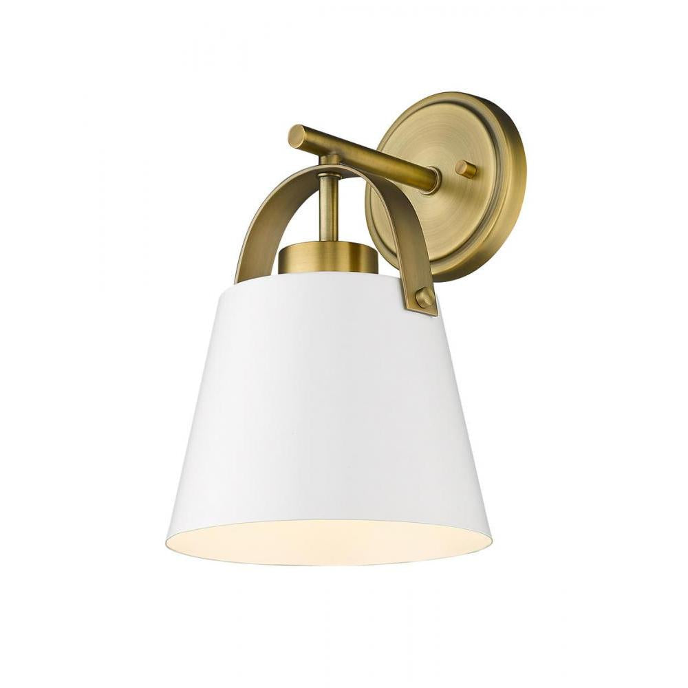 1 Light Wall Sconce-Matte White