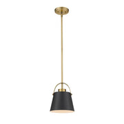 1 Light Pendant-Matte Black