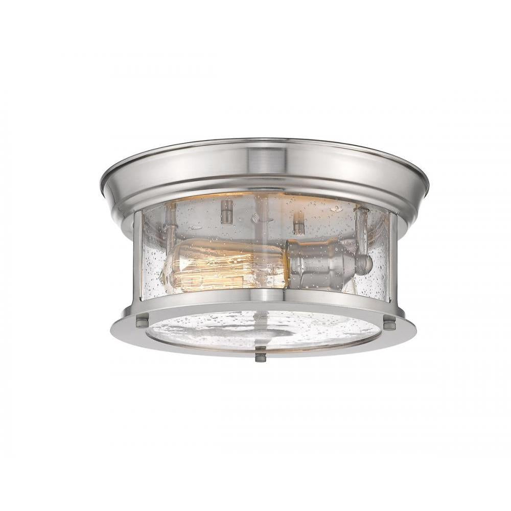 2 Light Flush Mount Light-Clear Seedy