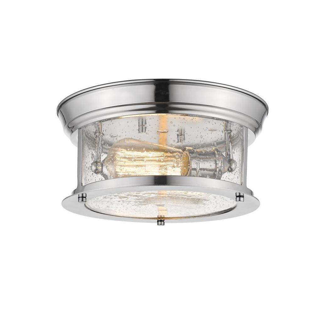 2 Light Flush Mount Light-Clear Seedy