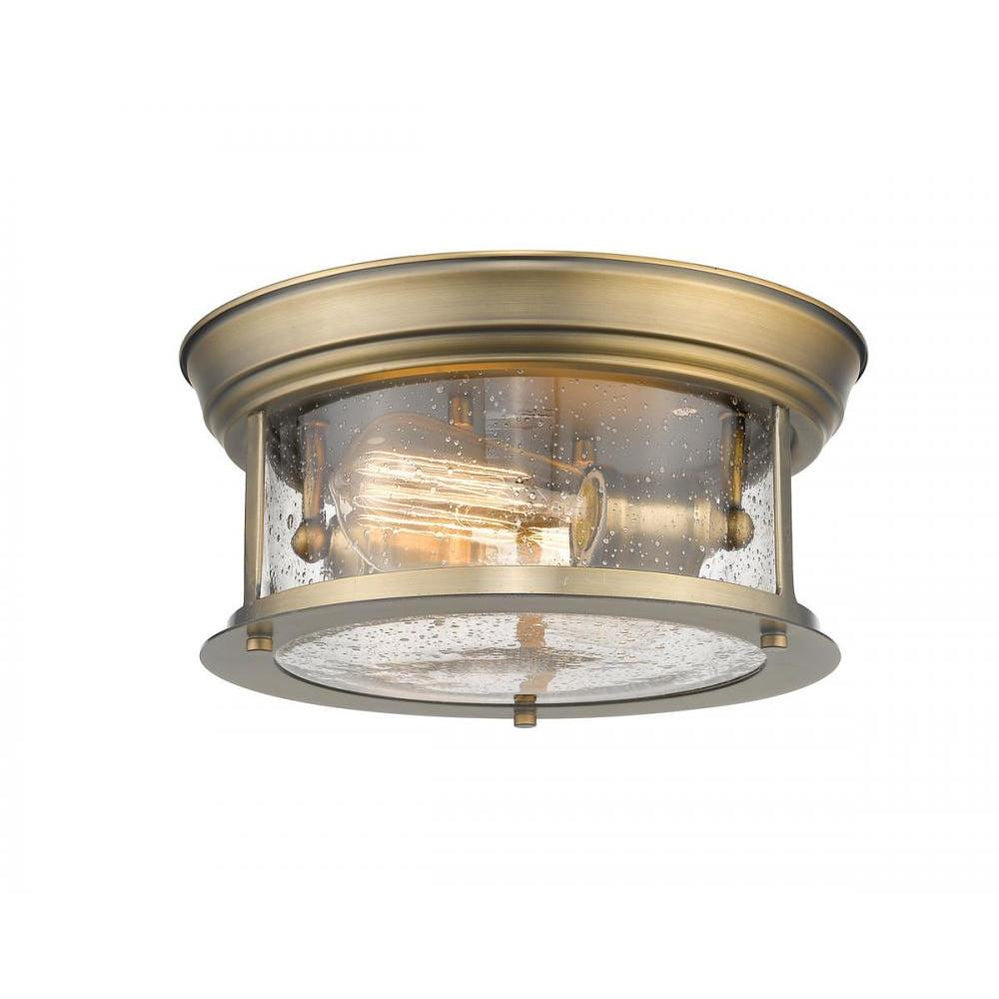 Z-Lite Lighting BRASS TONES 727F10-HBR Flush Mount - Brass