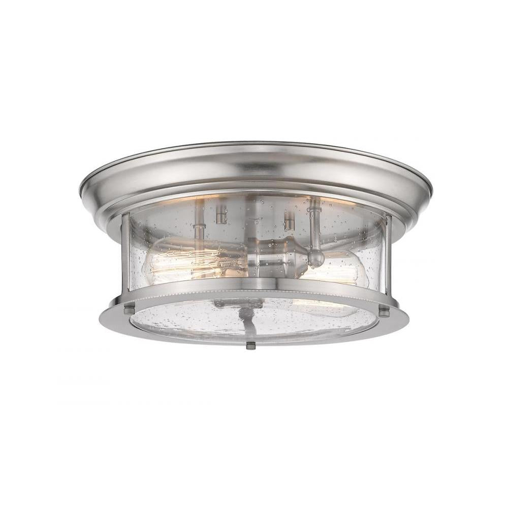 2 Light Flush Mount Light-Clear Seedy