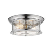 2 Light Flush Mount Light-Clear Seedy