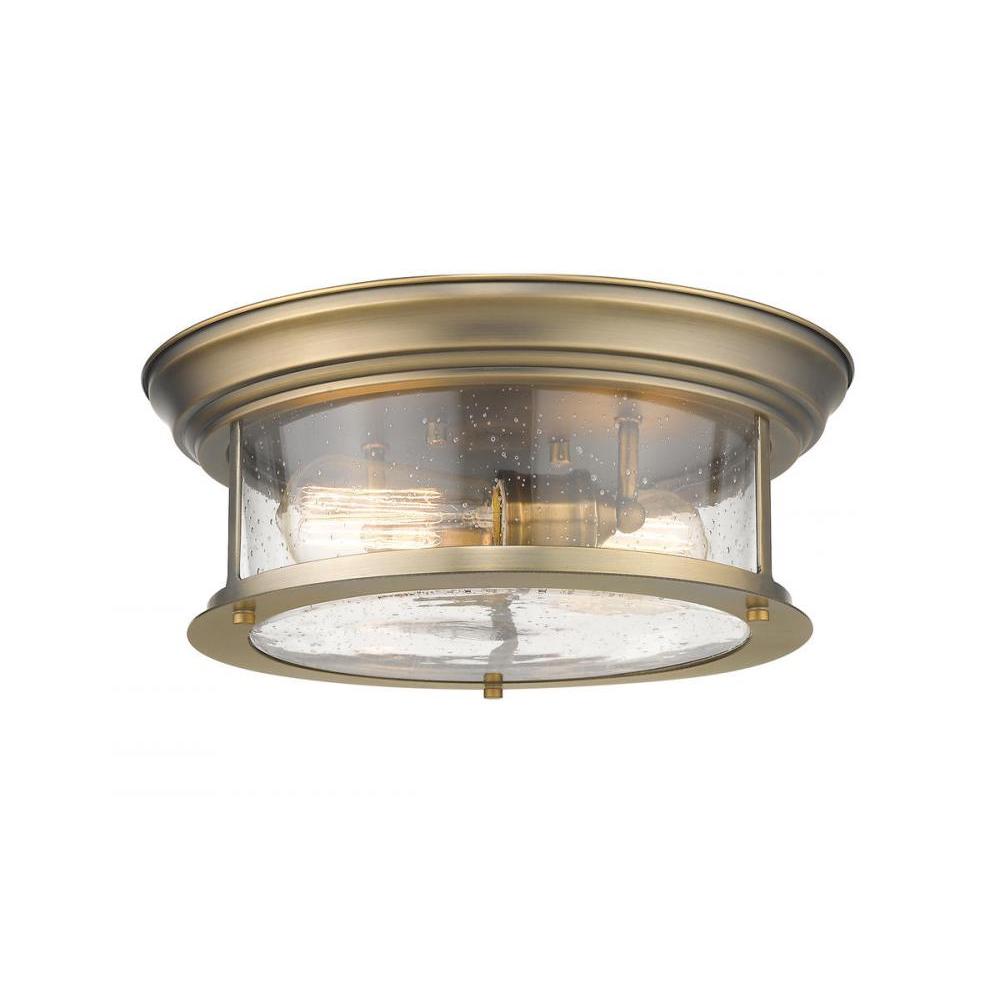 2 Light Flush Mount Light-Clear Seedy