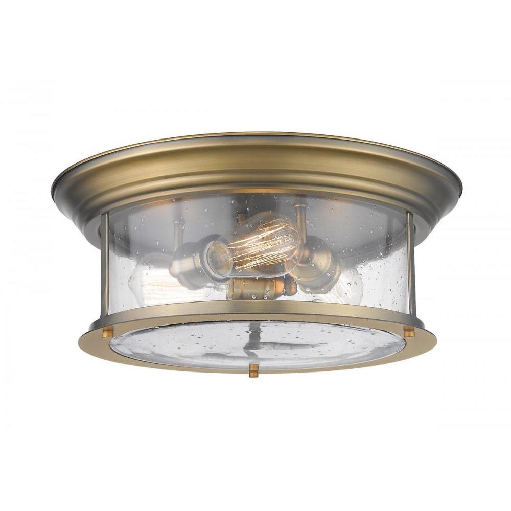 3 Light Flush Mount Light-Clear Seedy