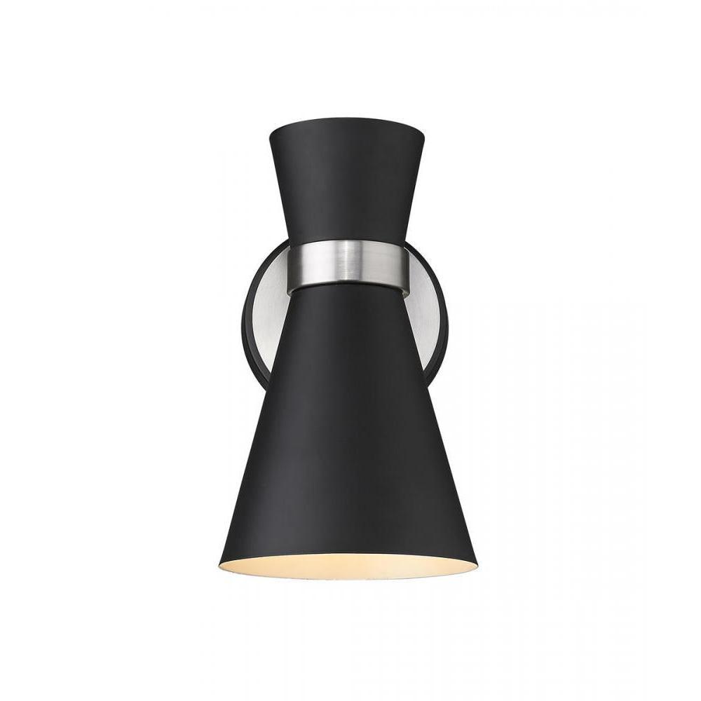 1 Light Wall Sconce-Matte Black