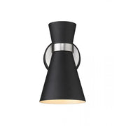 1 Light Wall Sconce-Matte Black