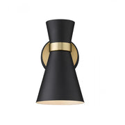 1 Light Wall Sconce-Matte Black