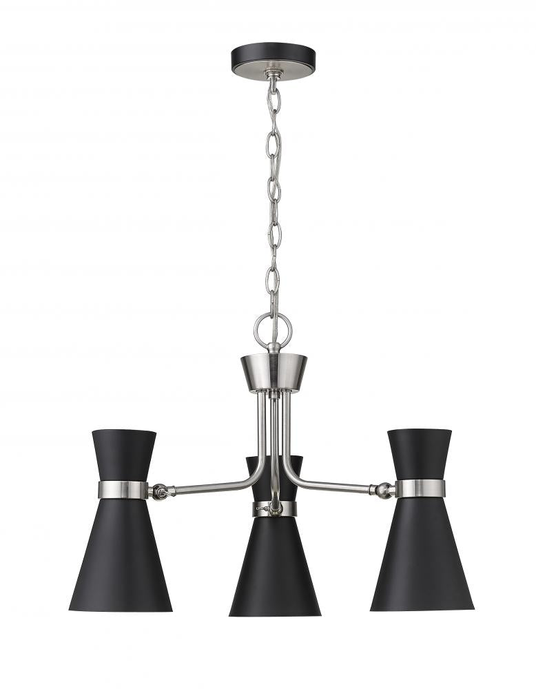 Z-Lite Lighting 728-3MB-BN Chandelier Modern - Nickel