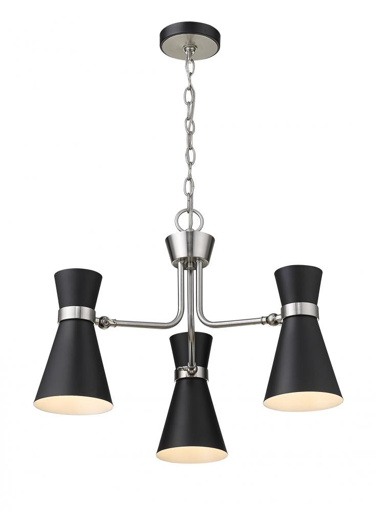 Z-Lite Lighting 728-3MB-BN Chandelier Modern - Nickel