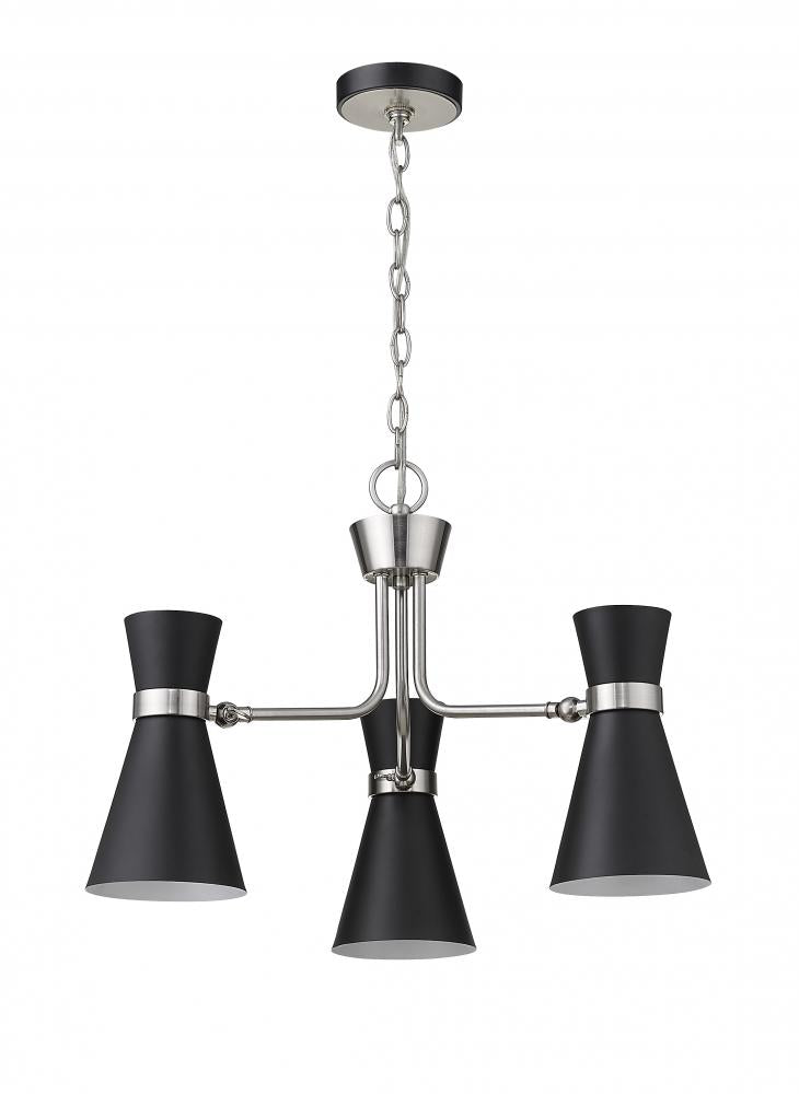 Z-Lite Lighting 728-3MB-BN Chandelier Modern - Nickel