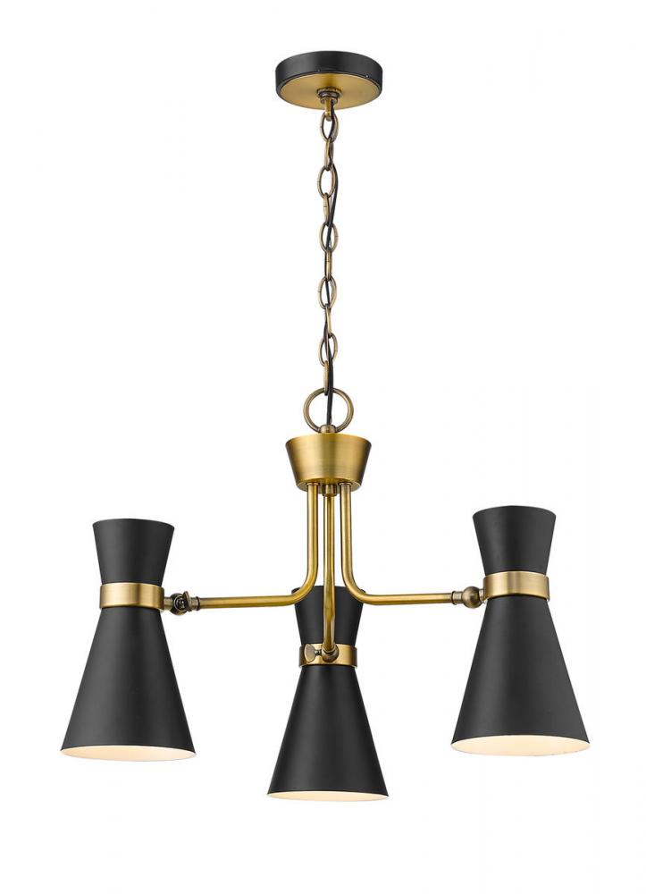 Z-Lite Lighting 728-3MB-HBR Chandelier Modern - Brass