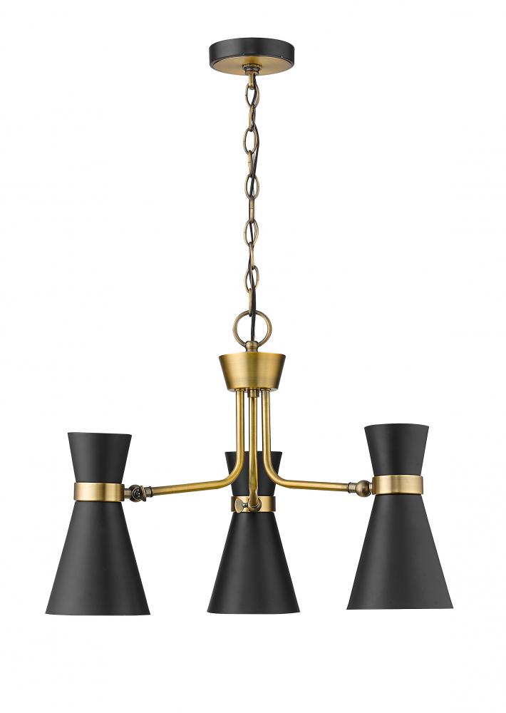 Z-Lite Lighting 728-3MB-HBR Chandelier Modern - Brass