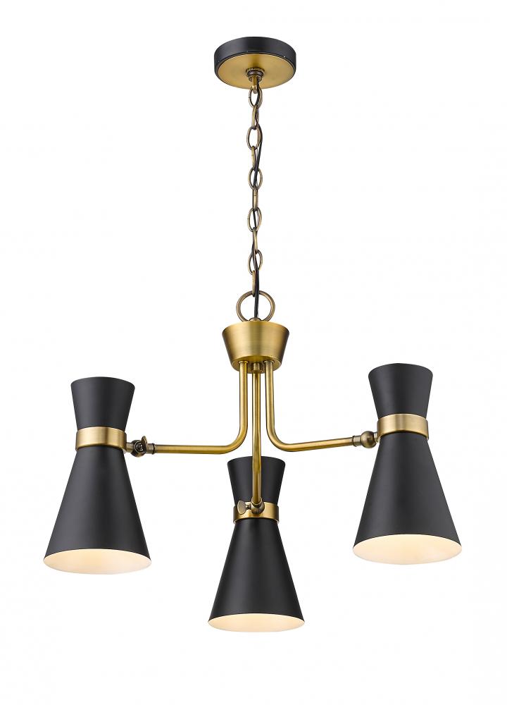 Z-Lite Lighting 728-3MB-HBR Chandelier Modern - Brass