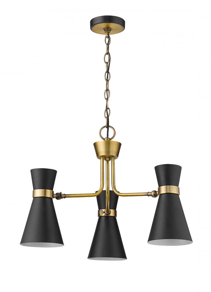 Z-Lite Lighting 728-3MB-HBR Chandelier Modern - Brass