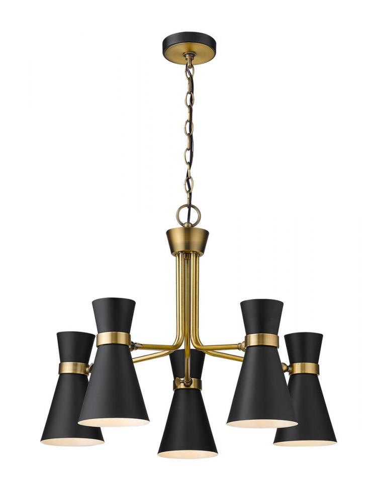 Z-Lite Lighting 728-5MB-HBR Chandelier Modern - Brass