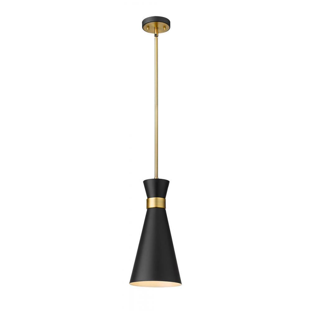 1 Light Pendant-Matte Black