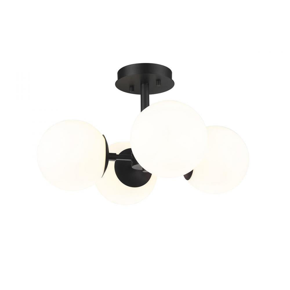 4 Light Semi Flush Mount Light-Matte Opal