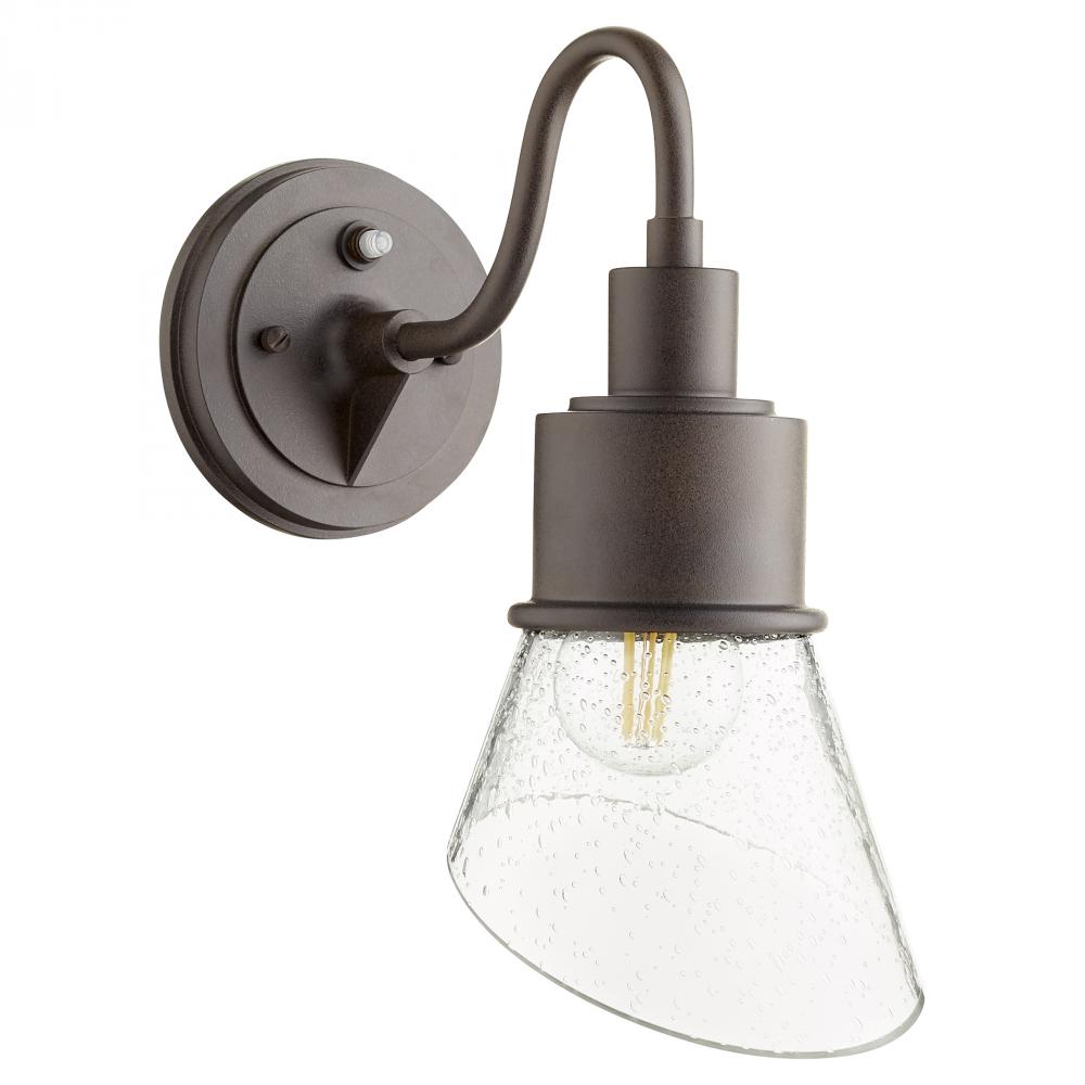 Quorum Lighting TORREY 732-86 Sconce Farm House - Oiled Bronze W Clear Seeded