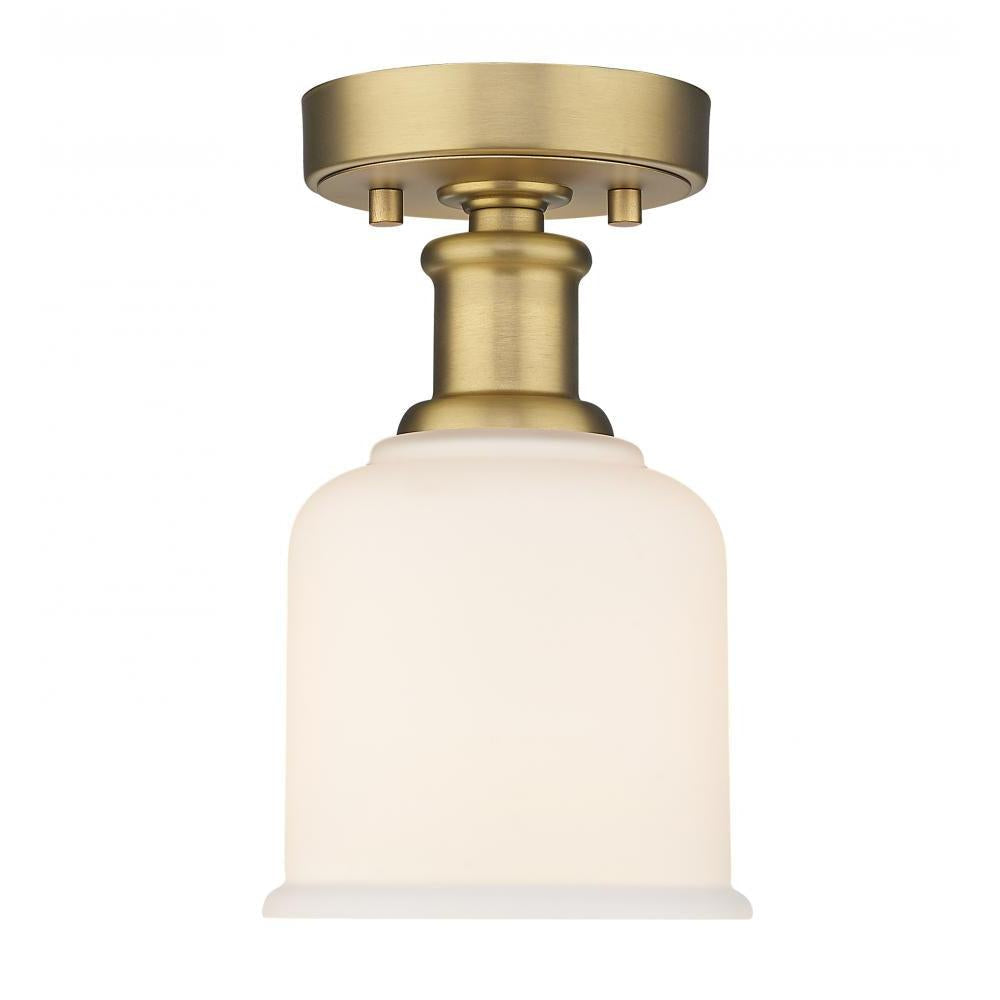 1 Light Flush Mount Light-Matte Opal