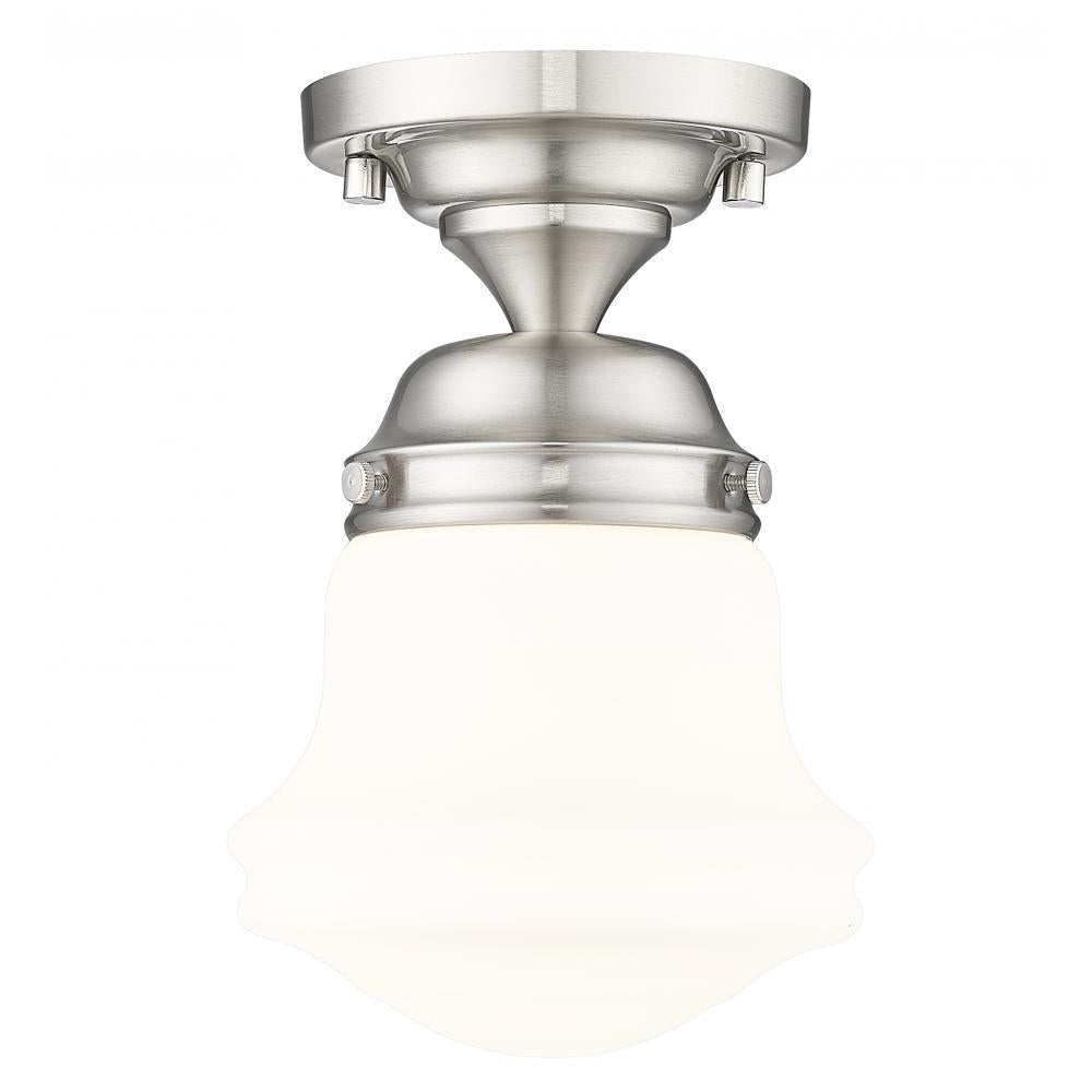 1 Light Flush Mount Light-Matte Opal
