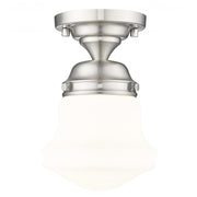 1 Light Flush Mount Light-Matte Opal