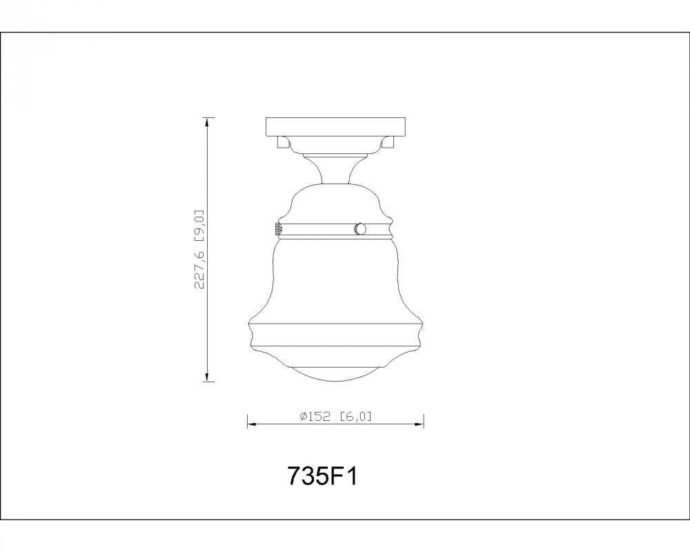 Z-Lite Lighting 735F1-BN Flush Mount - Nickel