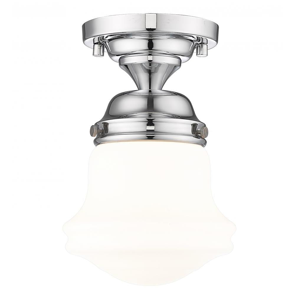 1 Light Flush Mount Light-Matte Opal