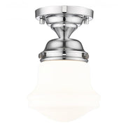 1 Light Flush Mount Light-Matte Opal