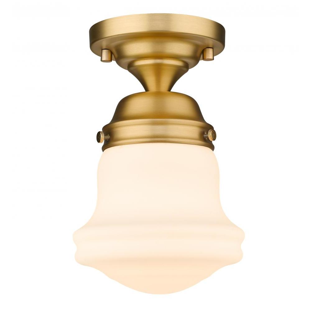 1 Light Flush Mount Light-Matte Opal