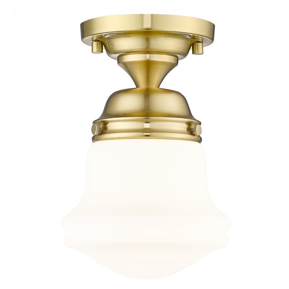 1 Light Flush Mount Light-Matte Opal