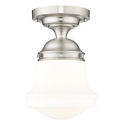 1 Light Flush Mount Light-Matte Opal