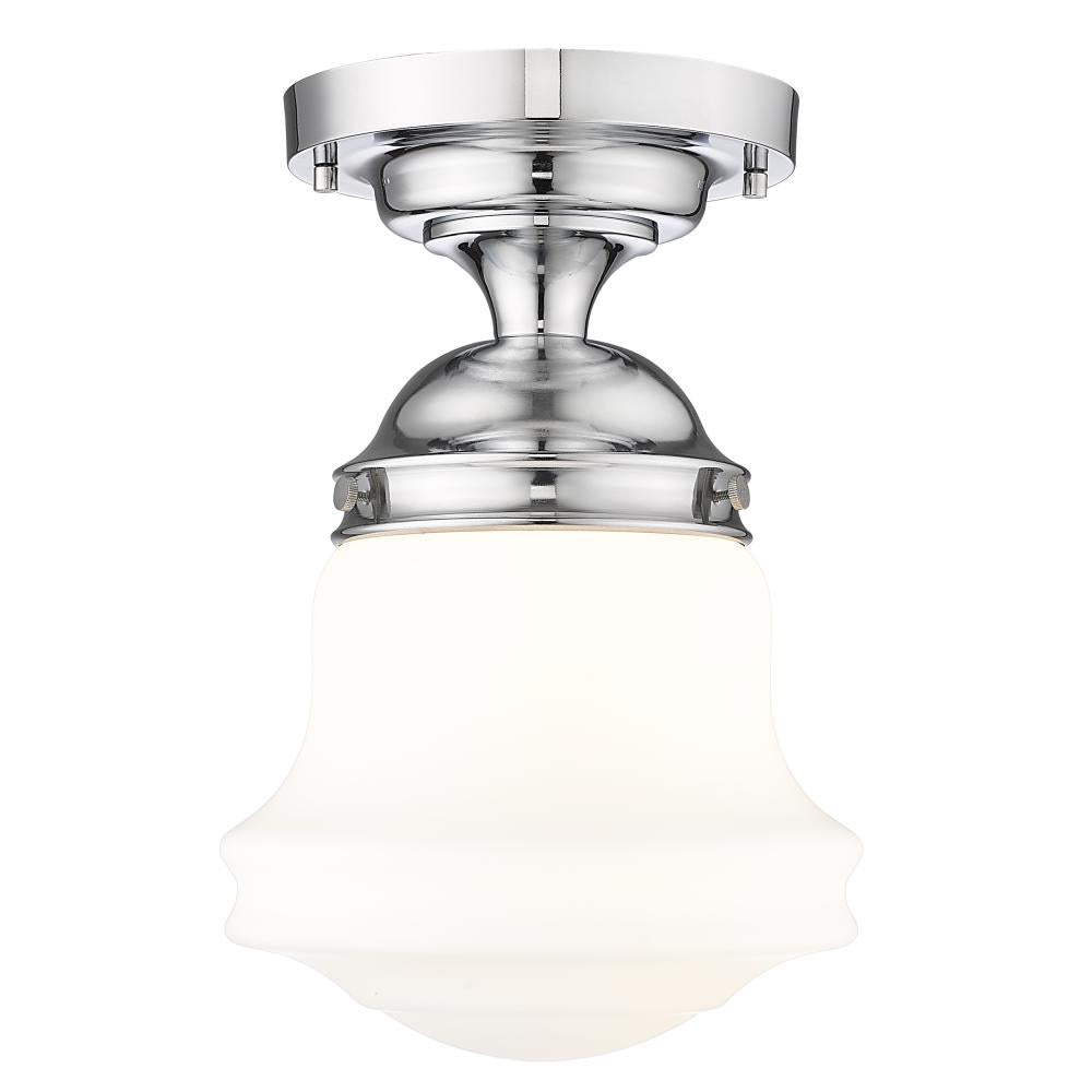 1 Light Flush Mount Light-Matte Opal