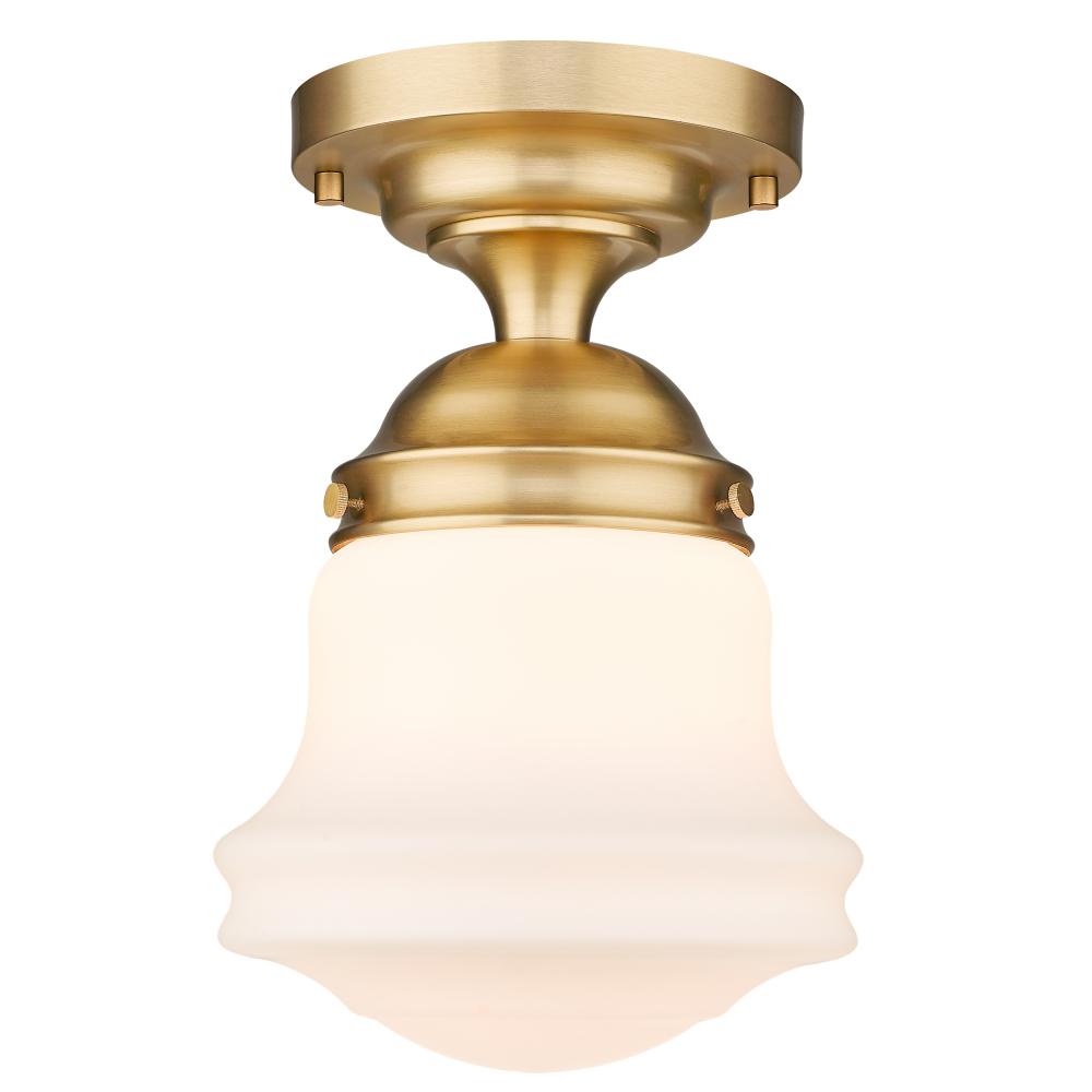 1 Light Flush Mount Light-Matte Opal