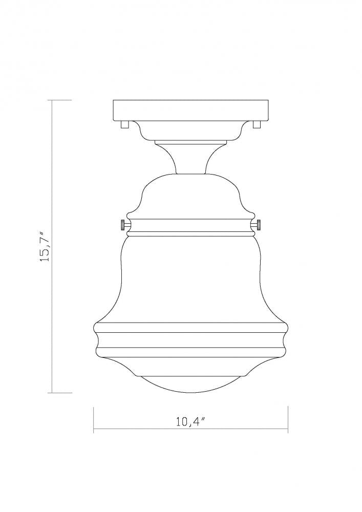 Z-Lite Lighting 735F10-HBR Flush Mount Americana - Brass