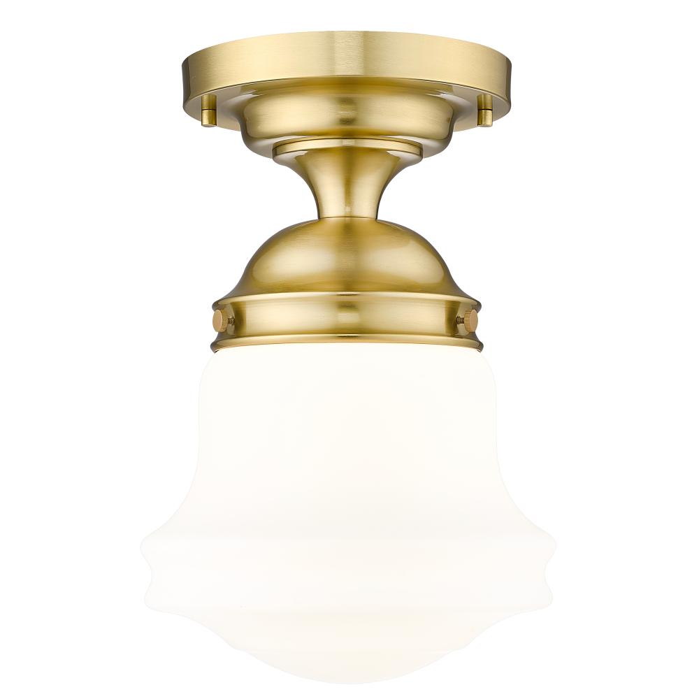 1 Light Flush Mount Light-Matte Opal
