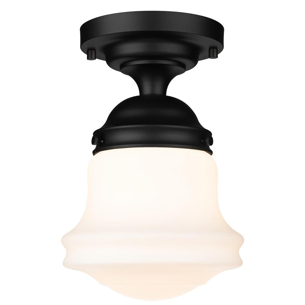 1 Light Flush Mount Light-Matte Opal