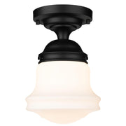 1 Light Flush Mount Light-Matte Opal