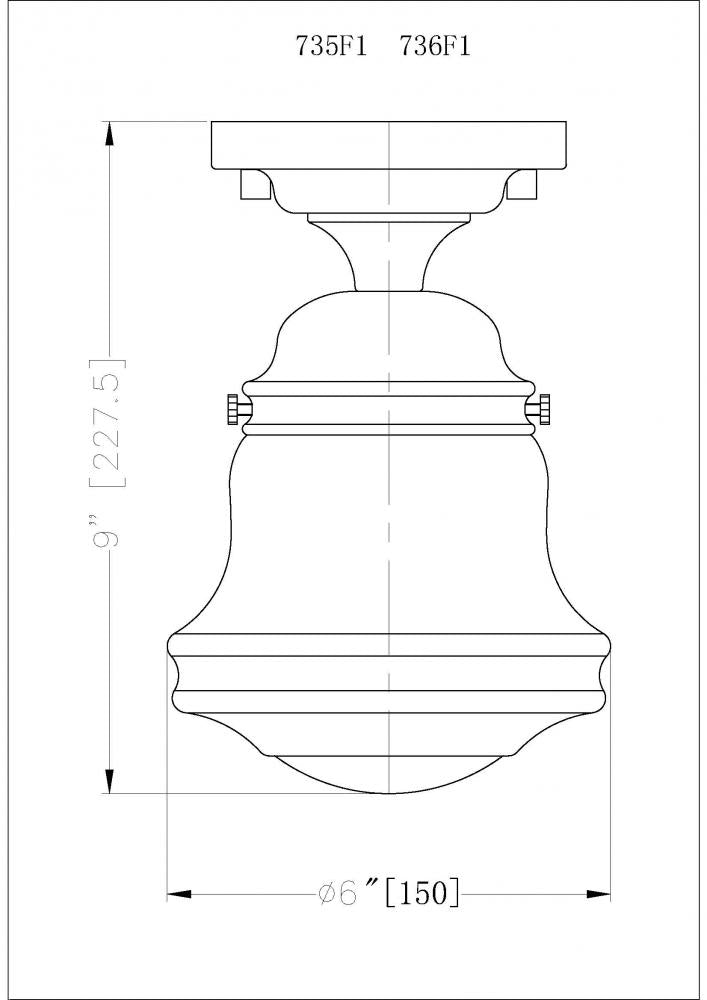 Z-Lite Lighting 736F1-BRZ Flush Mount Americana - Bronze