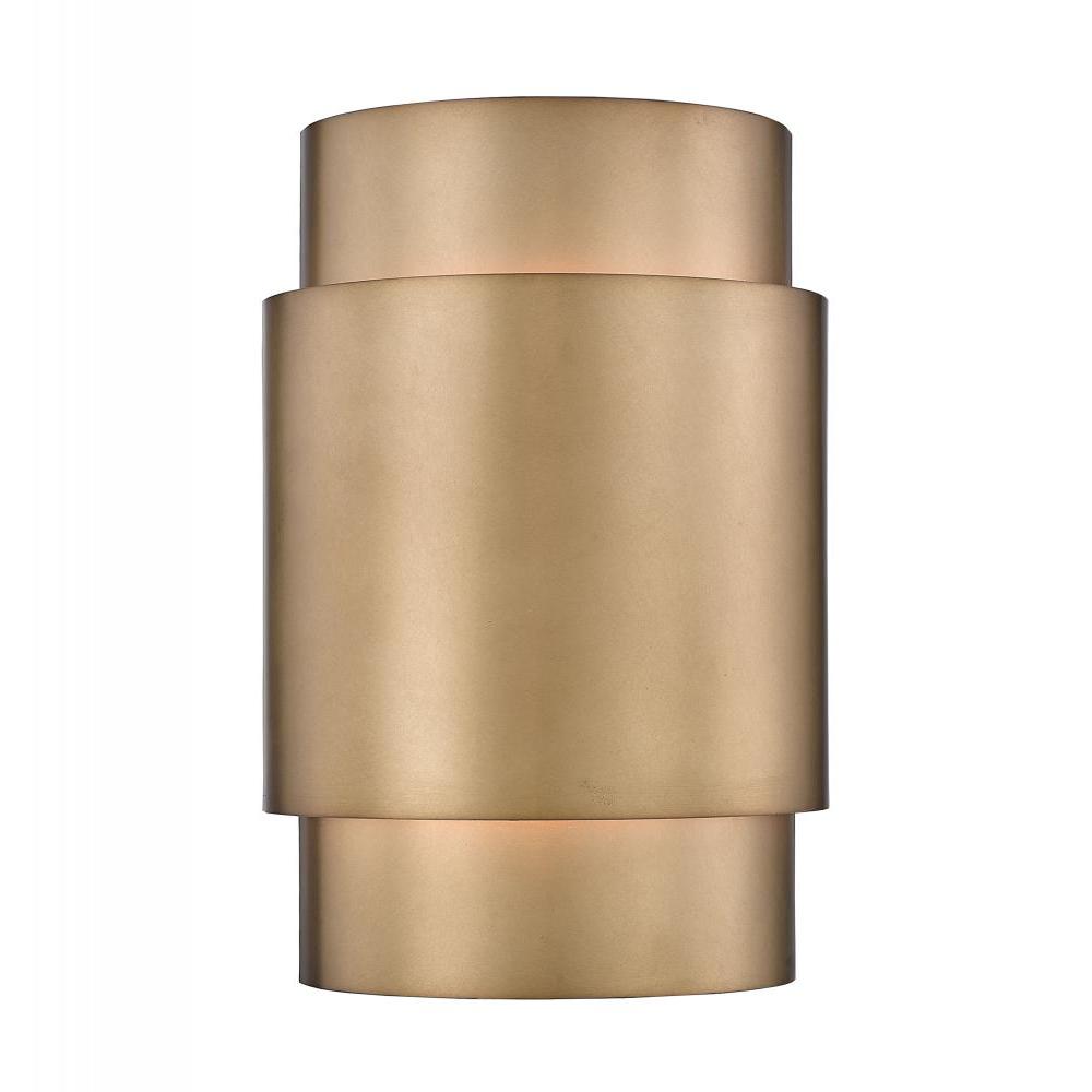 2 Light Wall Sconce-Rubbed Brass