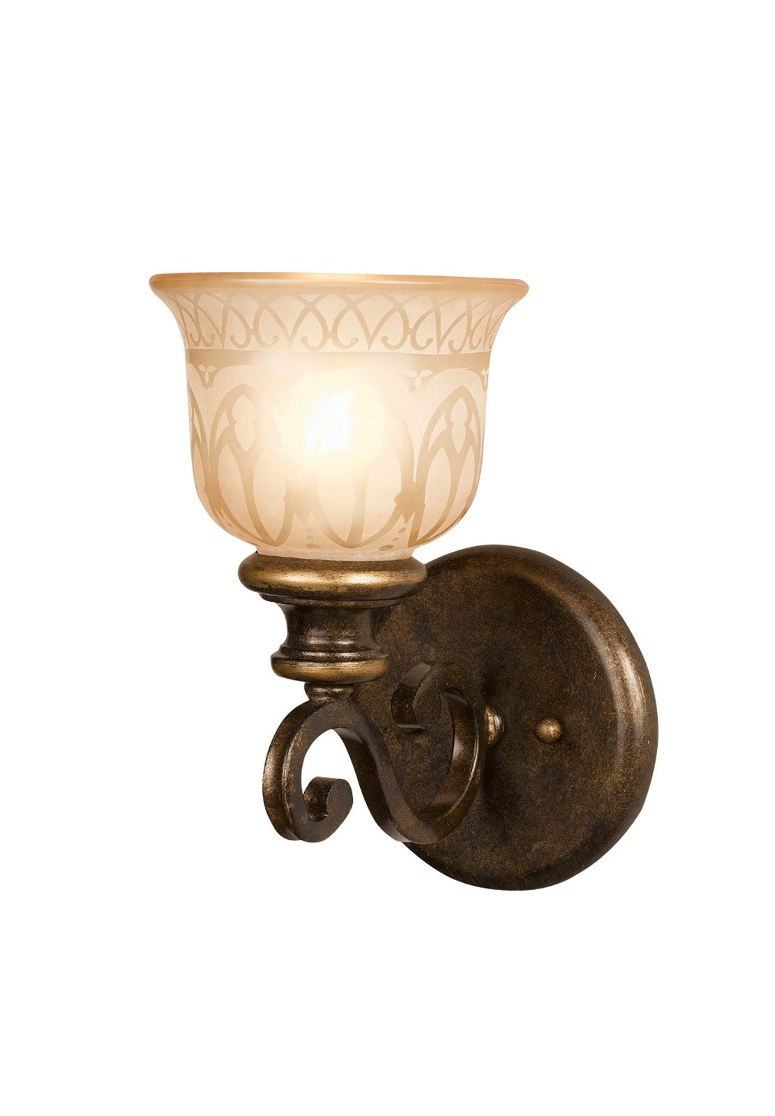 Crystorama Norwalk 7401-BU – 6.25 Inch – 1 Light – Sconce – Bronze Umber – Dry Rated