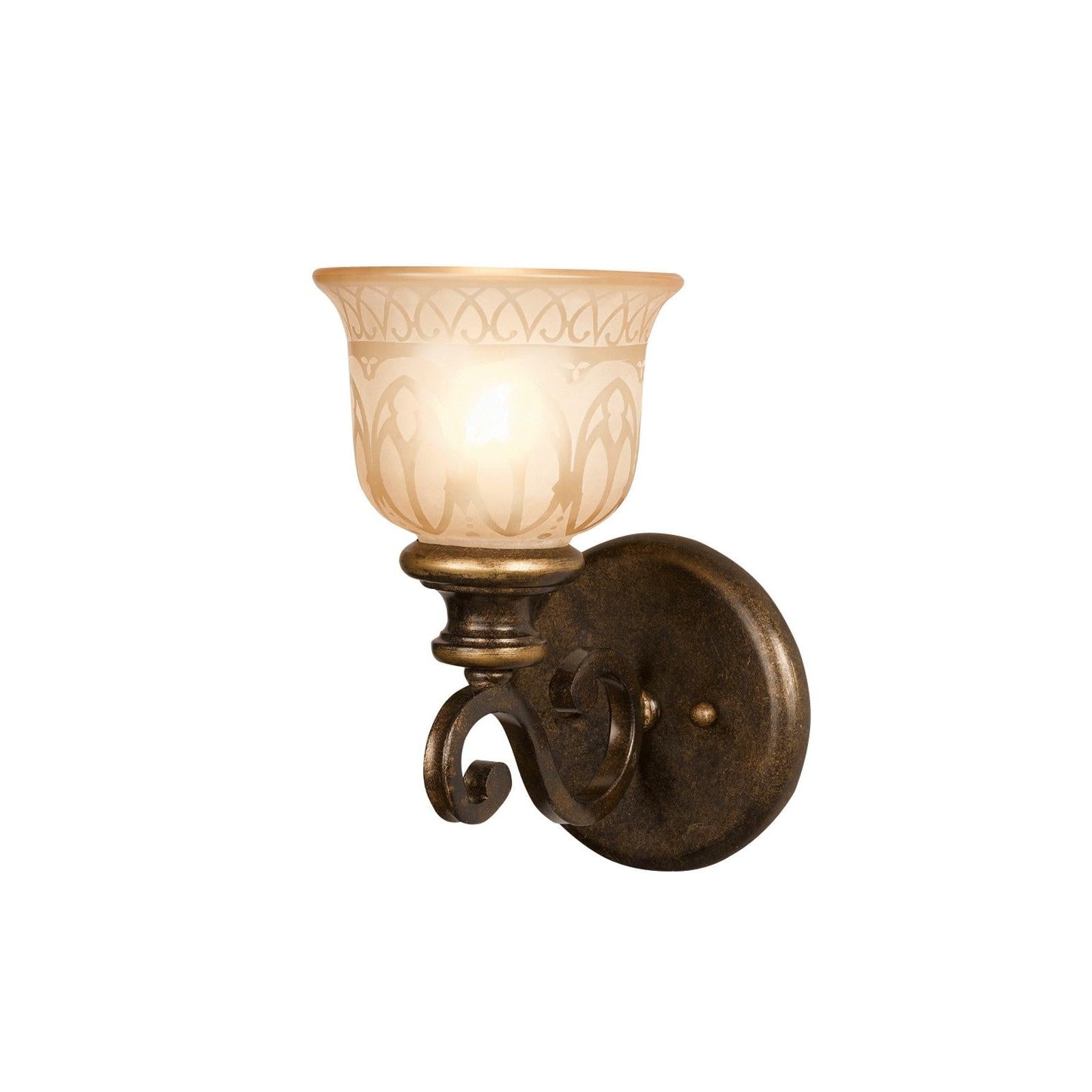 Crystorama Norwalk 7401-BU – 6.25 Inch – 1 Light – Sconce – Bronze Umber – Dry Rated