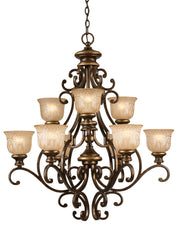 Crystorama Norwalk 7409-BU – 34 Inch – 9 Light – Chandelier – Bronze Umber – Dry Rated