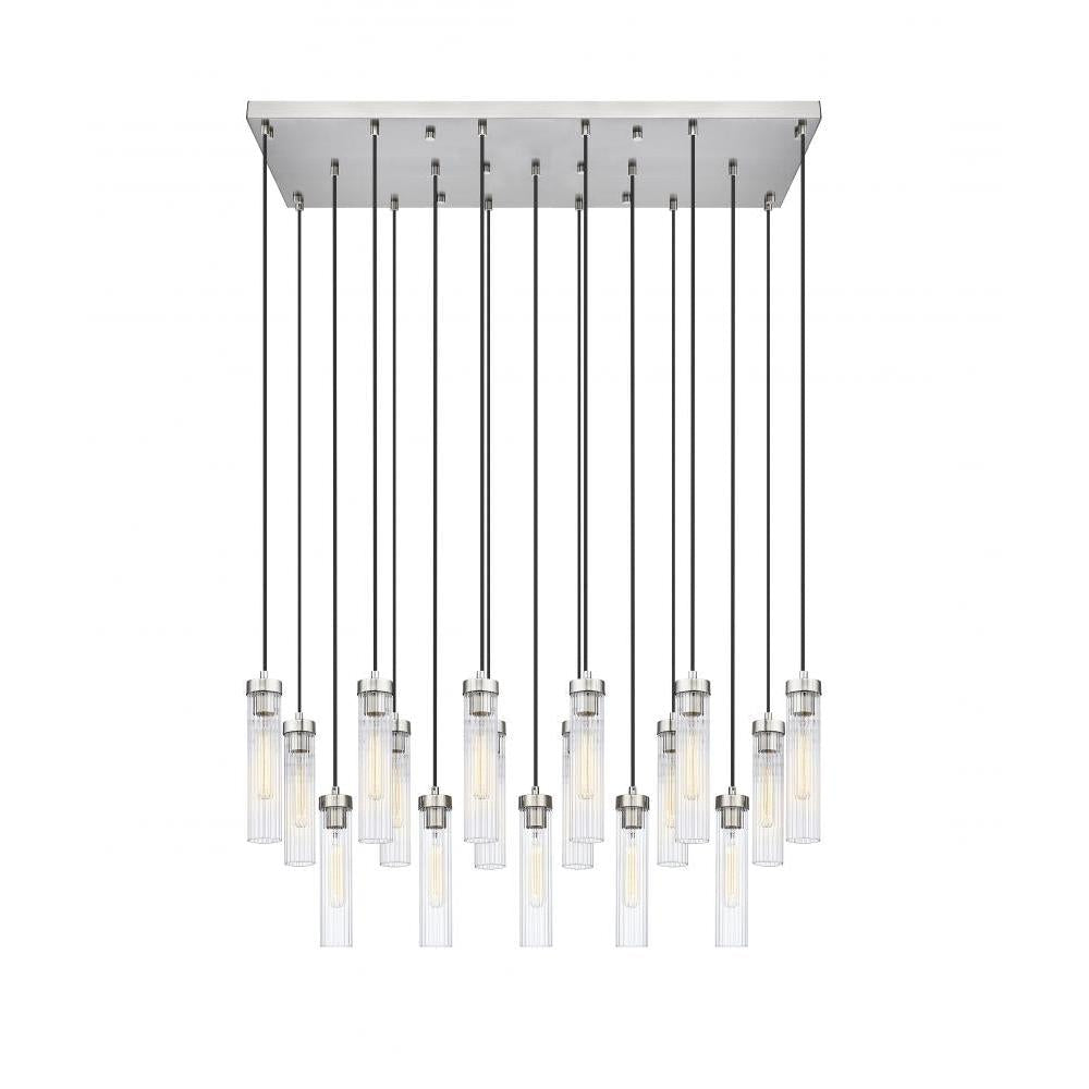 17 Light Linear Chandelier-Clear