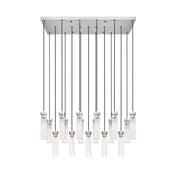 17 Light Linear Chandelier-Clear