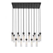 17 Light Linear Chandelier-Clear