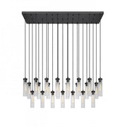 23 Light Linear Chandelier-Clear