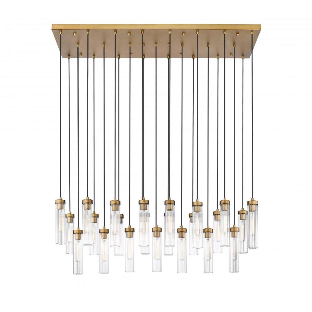 23 Light Linear Chandelier-Clear