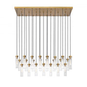 23 Light Linear Chandelier-Clear
