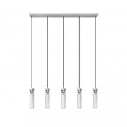 5 Light Linear Chandelier-Clear
